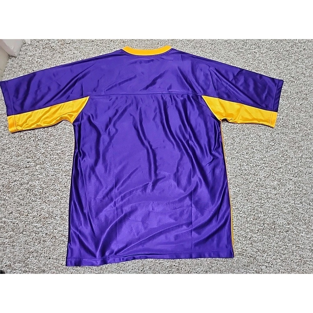 Minnesota Viking Jersey Unisex L NFL Team Apparel Purple Jersey Dazzle Knit 2008 - Picture 10 of 10